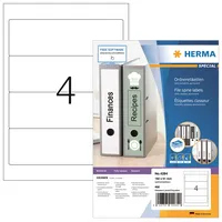Herma Rückenschilder Special 4284, weiß, breit/kurz, 61x192mm, selbstklebend, permanent  4008705042840 Herma 400 Stück