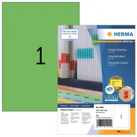 Herma Etiketten Special 4404, grün, 210x297mm, rechteckig 4008705044042 Herma 100 Stück