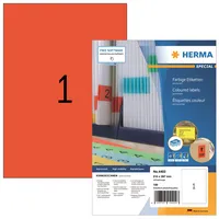 Herma Etiketten Special 4402, rot, 210x297mm, rechteckig 4008705044028 Herma 100 Stück