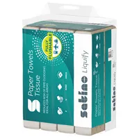 Wepa Falthandtücher Satino Liquify 278071, 24x21cm, 2-lagig, Zickzack (V-Falz), hochweiß, Tissue 4000735363568 Wepa 4032 Blatt