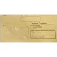 RNK Postzustellungsumschläge 2044 Din Lang mit Fenster gelb, für förmliche Zustellung 4002871204408 RNK