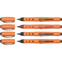 STABILO worker®+ Tintenroller orange 0,5 mm, Schreibfarbe: farbsortiert, 4 St.