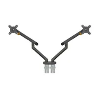 Bakker Elkhuizen Flexible Dual mounting kit - adjustable dual arms - for 2 monitors - dark grey - Max 10 kg - recommended for 17"-35" (for flat screen), 17"-32" (for curved screen)