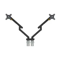 BAKKER ELKHUIZEN Monitor-Halterung BE Flexible Dual BNEBFDB schwarz für 2 Monitore, Tischklemme