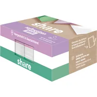 share Haftnotizen 4-0018, Z-Notes, mini, 50x40mm, weiss/violett/grün, rechteckig 4260739992212 share 6 Stück