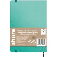 share Notizbuch 4-0014515, share, grün, A6, blanko, 80g, 96 Blatt / 192 Seiten 4260739996685 share