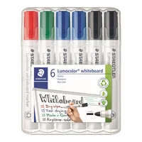 Staedtler Boardmarker Lumocolor 351, 351-WP6-X, Etui, 6-farbig sortiert, 2mm Rundspitze 4007817061114 Staedtler 6 Stück