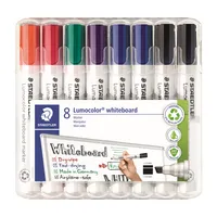 Staedtler Boardmarker Lumocolor 351 B, 351B-WP8-X, Etui, 8-farbig sortiert, 2-5mm Keilspitze 4007817061046 Staedtler 8 Stück