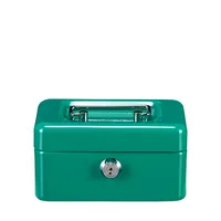 Burg-WäChter Geldkassette AbschließBar Mit SchlüSsel Und Hartgeldeinsatz, Klein, Stahlblech, Money 5015, TüRkis-GrüN-image