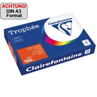 4 x Clairefontaine Kopierpapier 1031PC A3 160g ziegelrot 250 Blatt