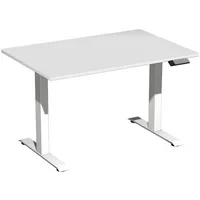 Geramöbel Sitz-Steh-Schreibtisch Elektro Elevate Basic, elektrisch höhenverstellbar, 73-123cm (H), 120x80cm (BxT), rechteckig, lichtgrau /