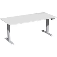 Geramöbel Sitz-Steh-Schreibtisch Elektro Elevate Basic, elektrisch höhenverstellbar, 73-123cm (H), 180x80cm (BxT), rechteckig, lichtgrau /