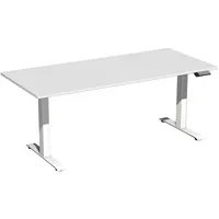 Geramöbel Sitz-Steh-Schreibtisch Elektro Elevate Basic, elektrisch höhenverstellbar, 73-123cm (H), 180x80cm (BxT), rechteckig, lichtgrau /