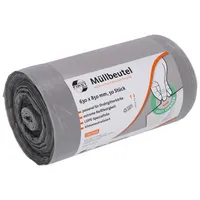 Deiss Müllbeutel 34043 First Plus PCR, grau, 80 Liter, extrastark 4001553700085 Deiss 50 Stück
