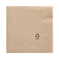Papstar Serviette RC 89765 3lg 1/4Falz 33x33cm natur 100St 4002911720189 Papstar 100 Stück