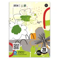 Staufen Collegeblock 608510028 Green, Muster, Lineatur 28 / kariert mit Rand innen/außen, A4, 70g, sortiert, 100 Blatt 9002244865101 Sta