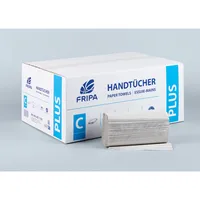 Fripa Falthandtücher Plus 4211101, 25x50cm, 1-lagig, Lagenfalz (C-Falz), natur, Recyclingpapier 4000883613645 Fripa 2400 Blatt