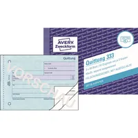 AVERY Zweckform Formularbuch Quittung, MwSt. separat ausgewiesen DIN A6 quer 3x 50 Seiten