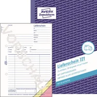 AVERY Zweckform Formularbuch Lieferschein mit Empfangsschein DIN A5 3x 50 Seiten