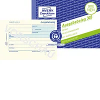 AVERY Zweckform Formular Ausgabebeleg 303 gelb A6 4004182003039 AVERY Zweckform