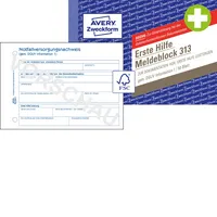 AVERY Zweckform Formularbuch 313 Erste Hilfe Meldeblock 4004182003138 AVERY Zweckform 50 Blatt