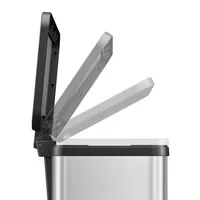 Hailo Tretabfalleimer Öko trio Plus L 47 x 43 x 34 cm (B x H x T) 3 x 9l Edelstahl edelstahl 4007126016232 Hailo