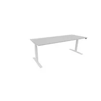 Schreibtisch eModel 30 810073894 elektrisch höhenverstellbar 65-131cm (H) 200x80cm (BxT) rechteckig platinum   weiß 590174