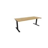 Schreibtisch eModel 30 810073970 elektrisch höhenverstellbar 65-131cm (H) 200x80cm (BxT) rechteckig hickory   schwarz 5901