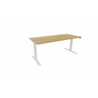 Schreibtisch eModel 30 810073470 elektrisch höhenverstellbar 65-131cm (H) 180x80cm (BxT) rechteckig hickory   weiß 5901747