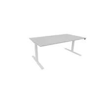 Schreibtisch eModel 30 810073694 elektrisch höhenverstellbar 65-131cm (H) 180x100cm (BxT) rechteckig platinum   weiß 59017