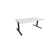 Schreibtisch eModel 30 810073701 elektrisch höhenverstellbar 65-131cm (H) 180x100cm (BxT) rechteckig weiß   schwarz 590174