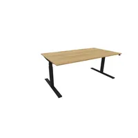 Schreibtisch eModel 30 810073770 elektrisch höhenverstellbar 65-131cm (H) 180x100cm (BxT) rechteckig hickory   schwarz 590