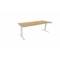 Schreibtisch eModel 30 810073870 elektrisch höhenverstellbar 65-131cm (H) 200x80cm (BxT) rechteckig hickory   weiß 5901747
