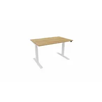 Schreibtisch eModel 30 810058970 elektrisch höhenverstellbar 65-131cm (H) 120x80cm (BxT) rechteckig hickory   weiß 5901747