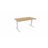 Schreibtisch eModel 30 810064070 elektrisch höhenverstellbar 65-130cm (H) 140x80cm (BxT) rechteckig hickory   weiß 5901747