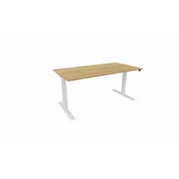 Schreibtisch eModel 30 810073270 elektrisch höhenverstellbar 65-131cm (H) 160x80cm (BxT) rechteckig hickory   weiß 5901747
