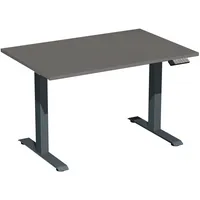 Geramöbel Schreibtisch Elevate Basic, elektrisch höhenverstellbar, 73-123cm (H), 120x80cm (BxT), rechteckig, onyx / anthrazit 403893354387