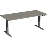Geramöbel Schreibtisch Elevate Basic, elektrisch höhenverstellbar, 73-123cm (H), 180x80cm (BxT), rechteckig, onyx / anthrazit 403893354423