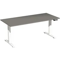 Geramöbel Schreibtisch Elevate Basic, elektrisch höhenverstellbar, 73-123cm (H), 180x80cm (BxT), rechteckig, onyx / weiß 4038933544243 Ger