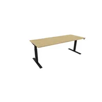 Schreibtisch eModel 30 810073971 elektrisch höhenverstellbar 65-131cm (H) 200x80cm (BxT) rechteckig hamilton oak   schwarz