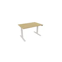 Schreibtisch eModel 30 810058971 elektrisch höhenverstellbar 65-131cm (H) 120x80cm (BxT) rechteckig hamilton oak   weiß 59
