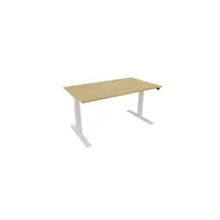 Schreibtisch eModel 30 810064071 elektrisch höhenverstellbar 65-130cm (H) 140x80cm (BxT) rechteckig hamilton oak   weiß 59