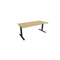 Schreibtisch eModel 30 810073571 elektrisch höhenverstellbar 65-131cm (H) 180x80cm (BxT) rechteckig hamilton oak   schwarz