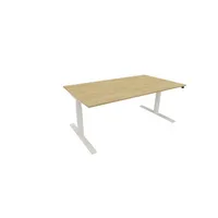 Schreibtisch eModel 30 810073671 elektrisch höhenverstellbar 65-131cm (H) 180x100cm (BxT) rechteckig hamilton oak   weiß 5