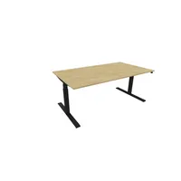 Schreibtisch eModel 30 810073771 elektrisch höhenverstellbar 65-131cm (H) 180x100cm (BxT) rechteckig hamilton oak   schwar