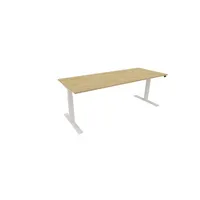 Schreibtisch eModel 30 810073871 elektrisch höhenverstellbar 65-131cm (H) 200x80cm (BxT) rechteckig hamilton oak   weiß 59