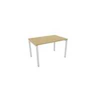 Schreibtisch 810074271 Rohr in Rohr-System 64-86cm (H) 120x80cm (BxT) rechteckig hamilton oak   weiß 5901747153637 Nowy Sty