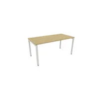 Schreibtisch 810074671 Rohr in Rohr-System 64-86cm (H) 160x80cm (BxT) rechteckig hamilton oak   weiß 5901747153682 Nowy Sty