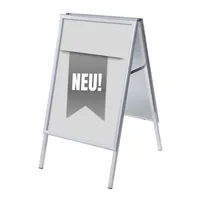 Showdown Displays Kundenstopper Neu ZPA1G32MEI229, Din A1, Din A1, mit Vordruck-Poster, silber 8596052145919 Showdown Displays
