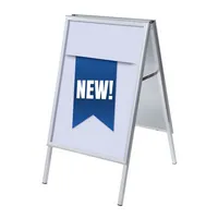 Showdown Displays Kundenstopper New ZPA1G32MEI231, Din A1, Din A1, mit Vordruck-Poster, silber 8596052145933 Showdown Displays